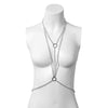 IngeSight.Z Simple Metal Cross Ring Chain Harness Chest Chain for Women Men Punk Aluminum Chain Hip Hop Body Jewelry 2022