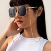 IngeSight.Z Simple Minimalist Bead Sunglasses Eyeglasses Chain Geometric Reading Glasses Chain Cord Holder Lanyard Neck Strap