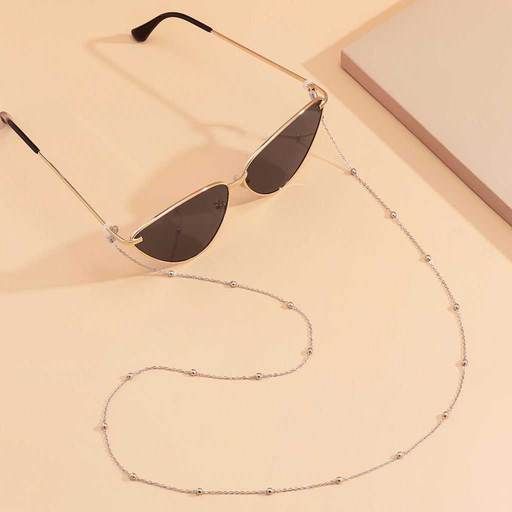 IngeSight.Z Simple Minimalist Bead Sunglasses Eyeglasses Chain Geometric Reading Glasses Chain Cord Holder Lanyard Neck Strap