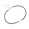 IngeSight.Z Simple Minimalist Imitation Pearl Choker Necklace Collar Statement Black Bead Clavicle Chain Neck for Women Jewelry