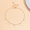 IngeSight.Z Simple Minimalist Multiple Pendant Necklace Statement Gold Color Star Tassel Choker Necklaces Collar Women Jewelry