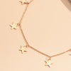 IngeSight.Z Simple Minimalist Multiple Pendant Necklace Statement Gold Color Star Tassel Choker Necklaces Collar Women Jewelry