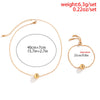 IngeSight.Z Simple Minimalist Small Ball Pendant Necklaces Gold Color Thin Snake Chain Bracelets Bangles for Women Jewelry Set