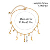 IngeSight.Z Simple Star &amp; Moon Pendant Clavicle Necklace for Women Minimalist Gold Color Tassel Link Chain Collares Jewelry