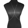 IngeSight.Z  Simple Style Cross Chest Belly Body Chain for Women Sexy Copper Sequins Bikini Beach Necklace Waist Chain Jewelry