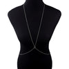 IngeSight.Z  Simple Style Cross Chest Belly Body Chain for Women Sexy Copper Sequins Bikini Beach Necklace Waist Chain Jewelry