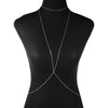 IngeSight.Z  Simple Style Cross Chest Belly Body Chain for Women Sexy Copper Sequins Bikini Beach Necklace Waist Chain Jewelry