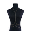 IngeSight.Z  Simple Style Cross Chest Belly Body Chain for Women Sexy Copper Sequins Bikini Beach Necklace Waist Chain Jewelry
