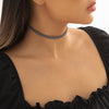 IngeSight.Z Simple Woven Twisted Brown Velvet Choker Collar Neck for Women Goth Charm Clavicle Chain Necklace Party Accessories