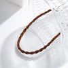 IngeSight.Z Simple Woven Twisted Brown Velvet Choker Collar Neck for Women Goth Charm Clavicle Chain Necklace Party Accessories