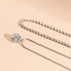 IngeSight.Z Simple Zircon Square Snake Chain Pendant Necklaces for Women Double Layer Rhinestone Choker Wedding Jewelry Gift