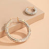 IngeSight.Z Steampunk Shiny Full Iced Out Rhinestone Crystal Hoop Earrings  Bling Basketball Loop Earrings Women Jewelry