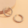 IngeSight.Z Steampunk Shiny Full Iced Out Rhinestone Crystal Hoop Earrings  Bling Basketball Loop Earrings Women Jewelry
