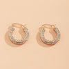 IngeSight.Z Steampunk Shiny Full Iced Out Rhinestone Crystal Hoop Earrings  Bling Basketball Loop Earrings Women Jewelry