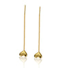 IngeSight.Z Titanium Steel Long Tassel Earrings Elegant Small Ball Love Heart Drop Dangle Earrings for Women Girls Jewelry Gifts
