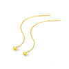 IngeSight.Z Titanium Steel Long Tassel Earrings Elegant Small Ball Love Heart Drop Dangle Earrings for Women Girls Jewelry Gifts