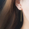 IngeSight.Z Titanium Steel Long Tassel Earrings Elegant Small Ball Love Heart Drop Dangle Earrings for Women Girls Jewelry Gifts