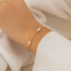IngeSight.Z Trendy Freshwater Pearl Bracelet for Women Classic Simple Gold Color Link Chain Hand Jewelry Wedding Jewelry Gift