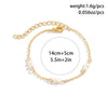 IngeSight.Z Trendy Freshwater Pearl Bracelet for Women Classic Simple Gold Color Link Chain Hand Jewelry Wedding Jewelry Gift