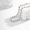 IngeSight.Z Trendy Imitation Pearls Necklace Men Handmade Classic Black Rice Bead Clavicle Chain Necklace Women 2022 Jewelry