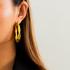IngeSight.Z Twisted Metal Geometric Round Circle Large Hoop Earrings Gold Color Big Loop Earrings Women Jewelry Bijoux