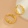 IngeSight.Z Twisted Metal Geometric Round Circle Large Hoop Earrings Gold Color Big Loop Earrings Women Jewelry Bijoux