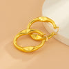 IngeSight.Z Twisted Metal Geometric Round Circle Large Hoop Earrings Gold Color Big Loop Earrings Women Jewelry Bijoux
