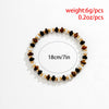 IngeSight.Z  Unique Design Geometric Natural Stone Tiger Stone Bracelet for Women Men Punk Gold Color CCB Beads Bracelet Jewelry