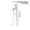 IngeSight.Z Vintage Arc Long Thread Tassel Imitation Pearls Chain Drop Earrings for Women Punk Metal Chain Hanging Earrings