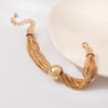 IngeSight.Z Vintage Big Ball Bracelet for Women Multi Layered Gold Color Charm Chain Bracelets Wrist Exaggerated Jewelry Gift