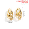 IngeSight.Z Vintage Geometric Long Double Circle Drop Earrings for Women Punk Exaggerated Large Dangle Earrings Trendy Jewelry