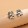 IngeSight.Z Vintage Metal Flower Stud Earrings for Women Imitation Pearl Piercing Earrings 2022 Jewelry Brincos Gift