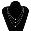 IngeSight.Z White Imitation Pearl Chain Choker Necklaces for Women Punk Multi Layered Thin Snake Chain Necklaces Jewelry Collier