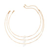 IngeSight.Z White Imitation Pearl Chain Choker Necklaces for Women Punk Multi Layered Thin Snake Chain Necklaces Jewelry Collier