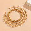 IngeSight.Z Women Plastic Beaded Chain Anklets Bracelets Punk Chunky Thick Anklets Set Barefoot Sandals On Foot Ankle Jewelry