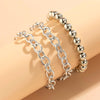 IngeSight.Z Women Plastic Beaded Chain Anklets Bracelets Punk Chunky Thick Anklets Set Barefoot Sandals On Foot Ankle Jewelry