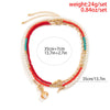 IngeSight.Z Women Red Color Crystal Beads Chain Choker Necklaces Multi Layered Imitation Pearl Shell Pendant Necklaces Jewelry