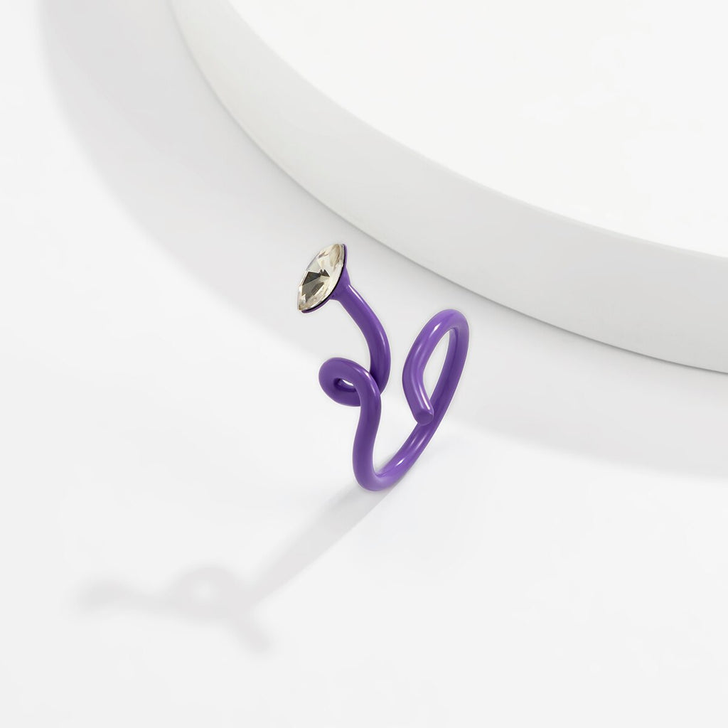 IngeSight.Z Y2K Candy Color Rhinestones Crystal Open Rings for Women Kpop Geometric Twisted Metal Knuckle Finger Rings Jewelry