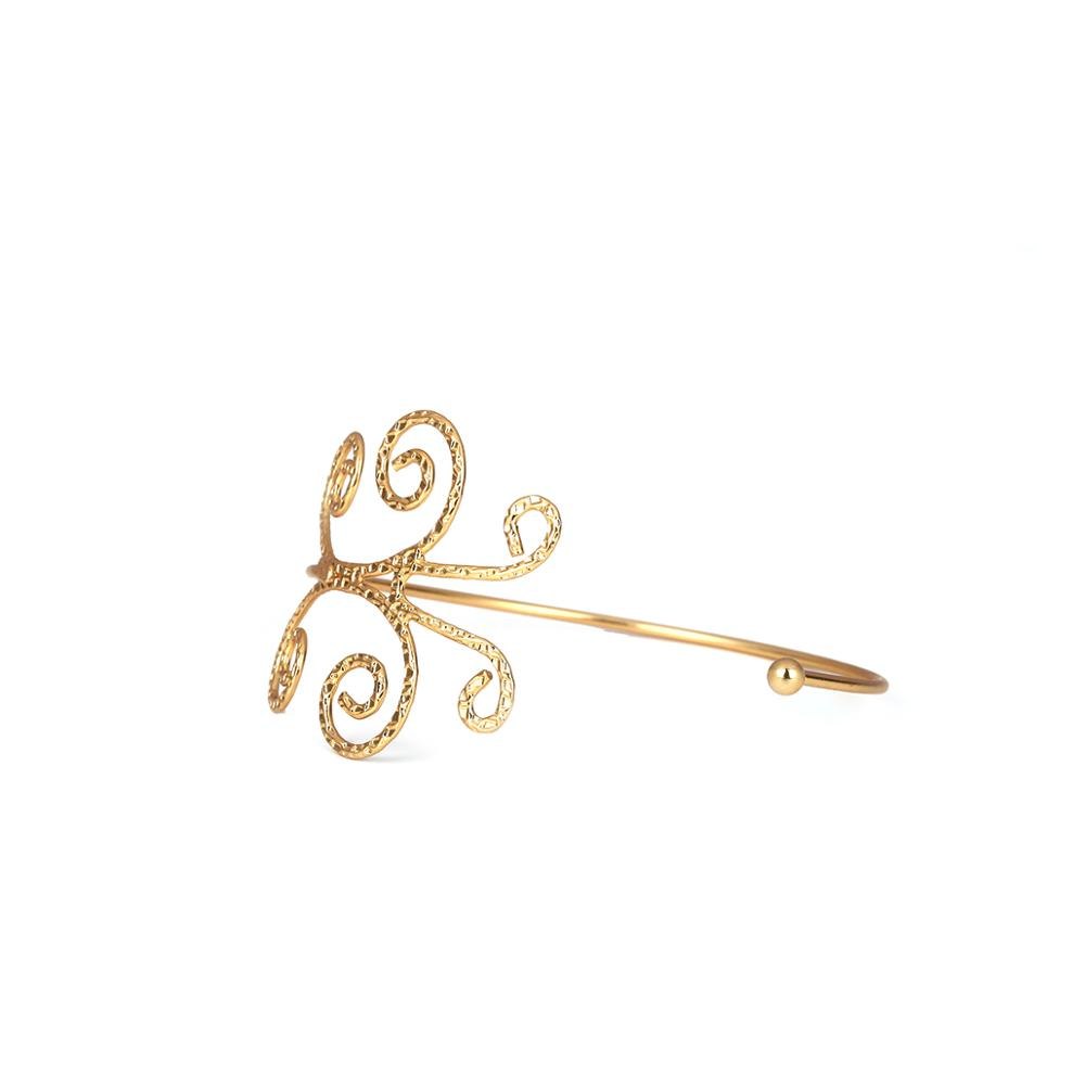 Fashion Boho Charm Upper Arm Cuff Bangle Bracelet for Women Love Female Accessories Jewelry Geometric Leaves Butterfly