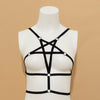 Ingesight.Z Sexy Elastic Harness Cross Bondage Lingerie Erotic Cage Chest Bra Chain Pastel Fetish Strappy Underbust Necklaces