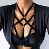 Ingesight.Z Sexy Elastic Harness Cross Bondage Lingerie Erotic Cage Chest Bra Chain Pastel Fetish Strappy Underbust Necklaces