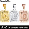 Initial A- Letter Pendant Charm Gold Silver Capital Letter Pendant Chain Necklace For Women Men Wholesale Jewelry GPM05A