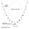Ins Crystal Eye of The Demon Necklaces For Women  Charms Copper Silvery/Gold Necklace Engagement Party Jewelry 2022