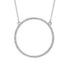 Ins Cubic Zirconia Big Circle Pendant Necklaces For Women Gold/Silvery Link Chain Ladies Long Necklace Party Jewelry Gift 2022