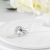 Ins Double Ring Silver Color Thick Circle Necklace lock-in round Clavicle Engagement Charm Chain For Women Jewelry 2022