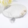 Ins Double Ring Silver Color Thick Circle Necklace lock-in round Clavicle Engagement Charm Chain For Women Jewelry 2022