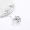 Ins Double Ring Silver Color Thick Circle Necklace lock-in round Clavicle Engagement Charm Chain For Women Jewelry 2022