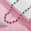 Ins Simple Necklace Black/Red/Pink/Green/Beads  Crystal Necklace Handmade Choker Necklace Beads For Woman Jewelry 2022