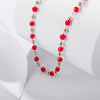 Ins Simple Necklace Black/Red/Pink/Green/Beads  Crystal Necklace Handmade Choker Necklace Beads For Woman Jewelry 2022