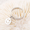 Ins Happy Smile Face Unisex Rings For Men Women Stainless Steel Adjustable Open Hig Hop Ring Gift Friend Female Jewelry